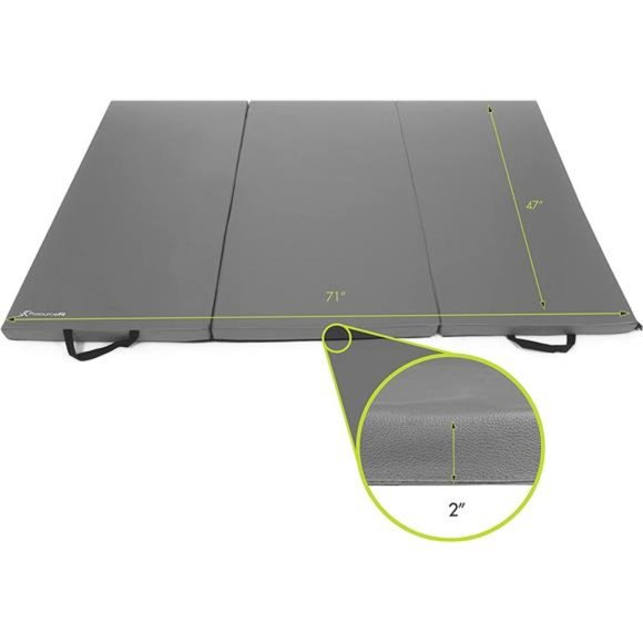 Tri-Fold Folding Thick Exercise Mat 6’x4’ with Carrying Handles - Picture 3 of 7